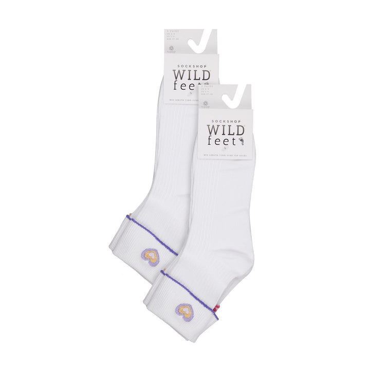 6 Pair Ladies Turn Over Lounge Socks