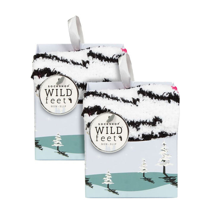 2 Pack Ladies Cozy Bed Socks in Gift Box | Warm Fleece Fluffy Lounge Socks