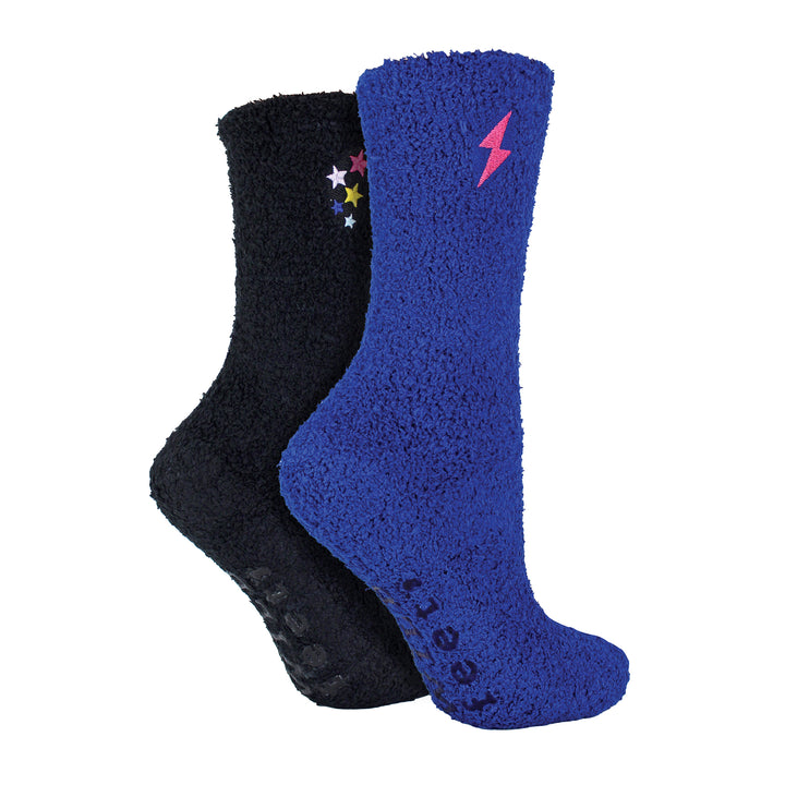 4 Pack Ladies Fleece Thermal Slipper Lounge Bed Socks for Ultimate Comfort