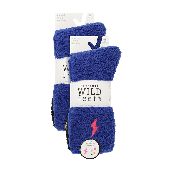 4 Pack Ladies Fleece Thermal Slipper Lounge Bed Socks for Ultimate Comfort