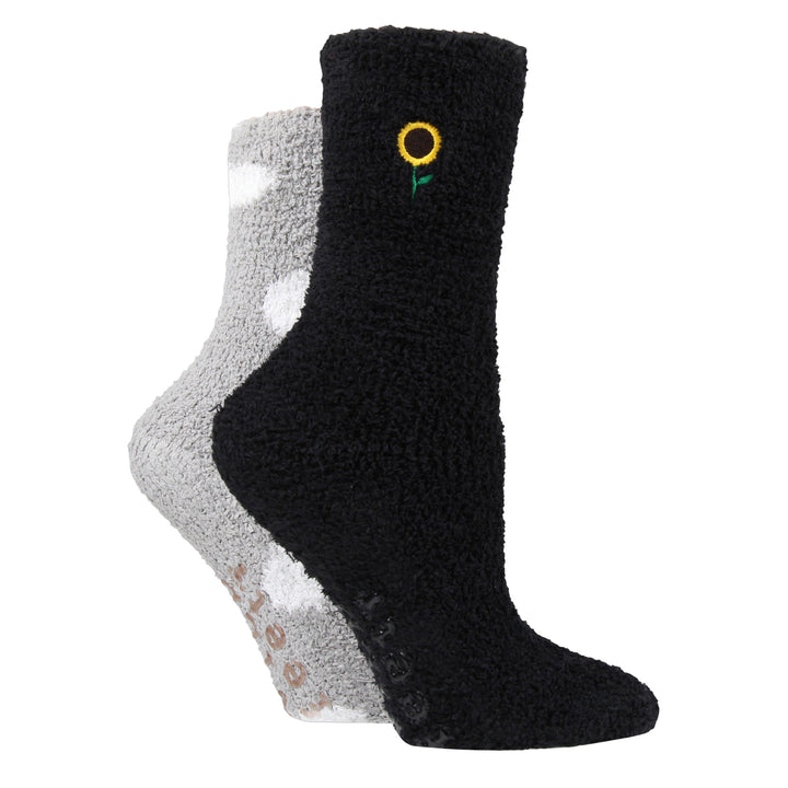 4 Pack Ladies Fleece Thermal Slipper Lounge Bed Socks for Ultimate Comfort