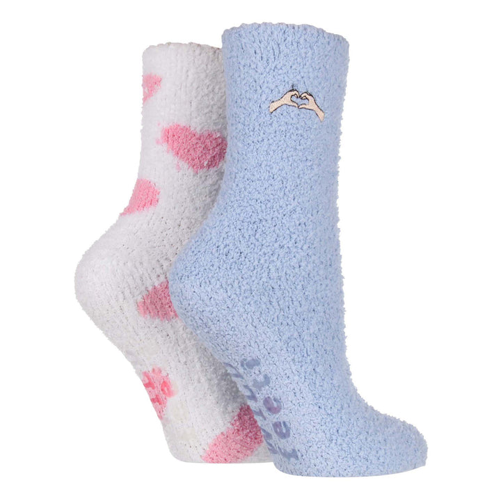 4 Pack Ladies Fleece Thermal Slipper Lounge Bed Socks for Ultimate Comfort