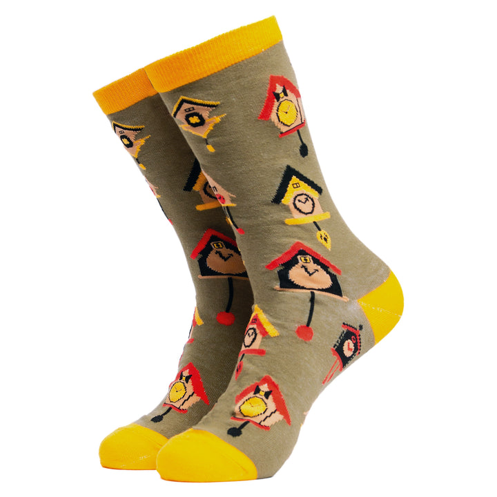 1 lot de chaussettes en coton à motif oiseaux pour homme et femme