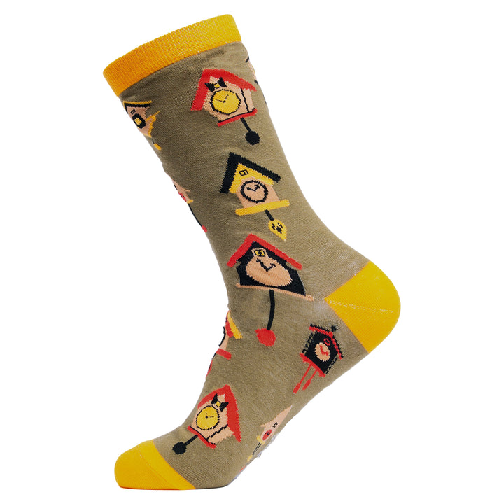 1 lot de chaussettes en coton à motif oiseaux pour homme et femme