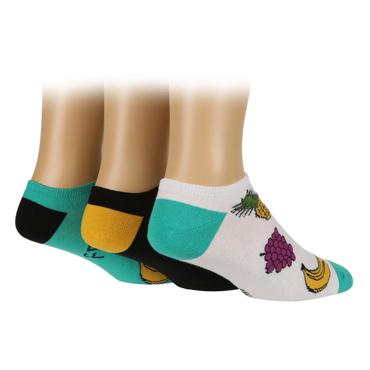 6 Pairs Mens Novelty Trainer Socks | Low Cut Funny Design Socks for Summer