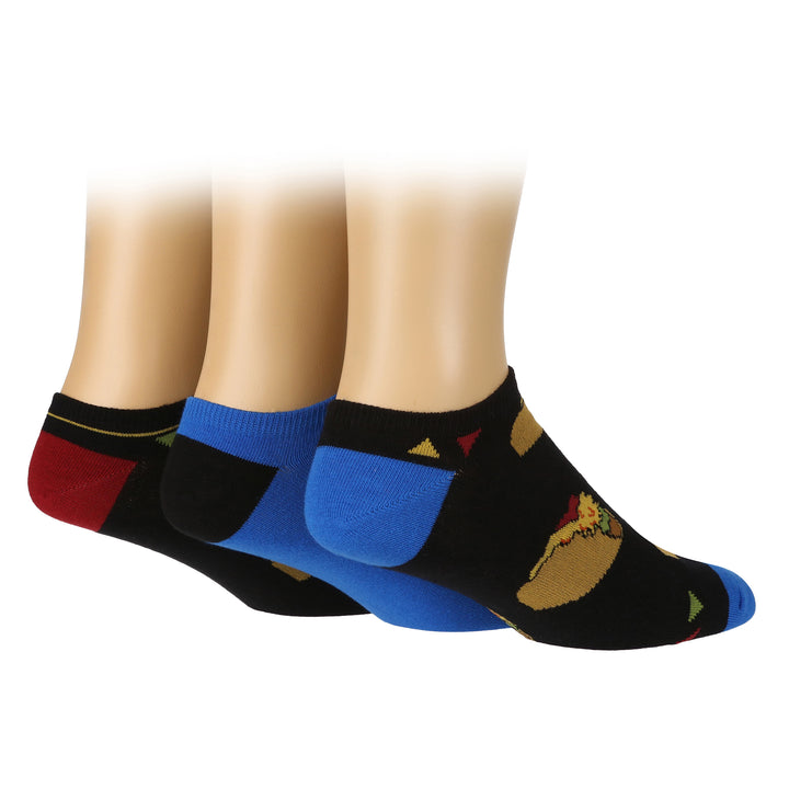6 Pairs Mens Novelty Trainer Socks | Low Cut Funny Design Socks for Summer