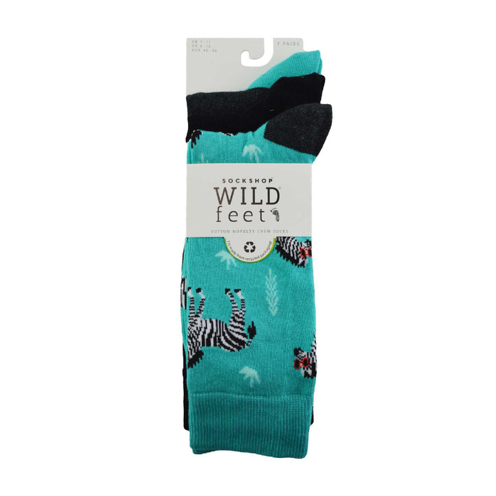 3 Pack Mens Novelty Jacquard Animal Patterned Cotton Socks