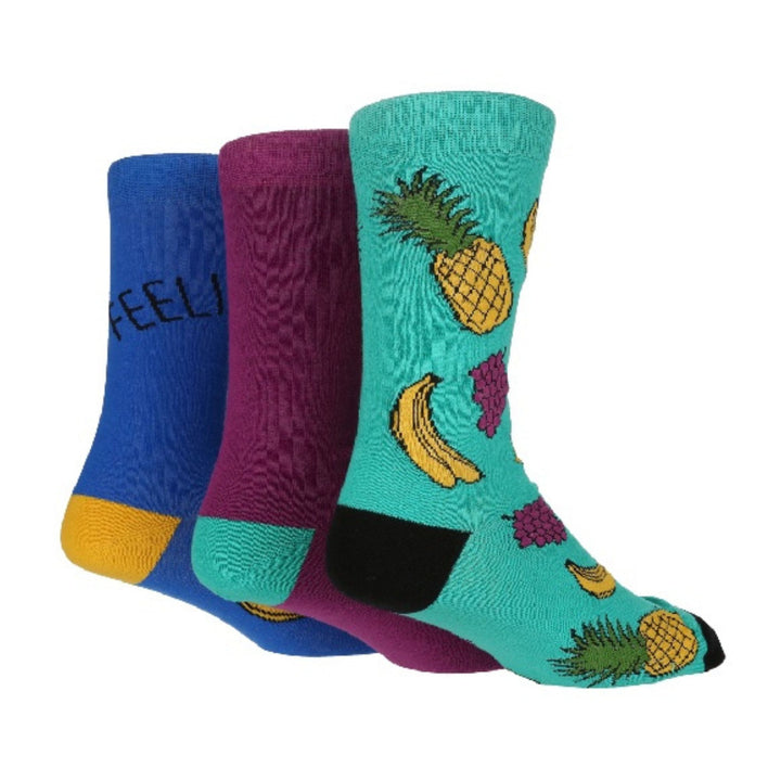 3 Pack Mens Novelty Jacquard Animal Patterned Cotton Socks