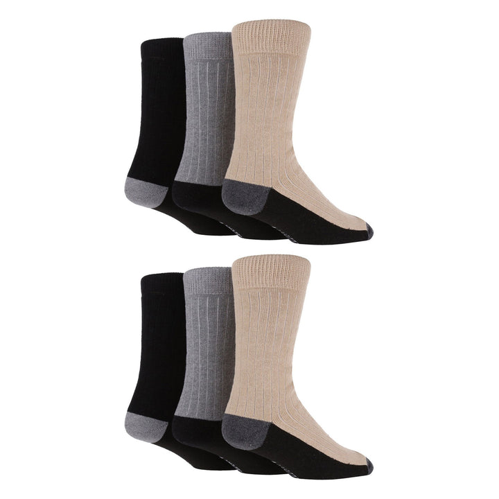 6 Pairs Mens Multipack Outdoor Cotton Boot Socks for Ultimate Hiking Comfort