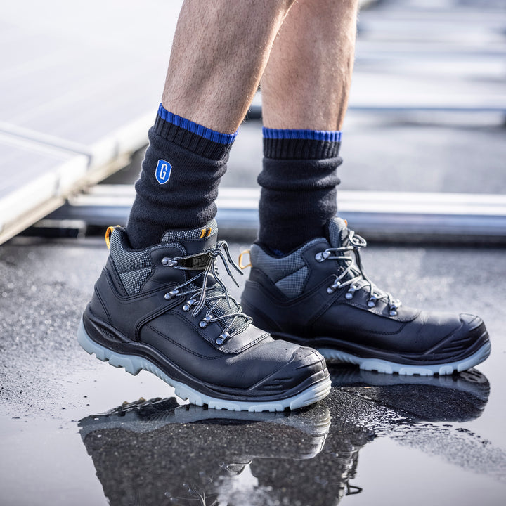 3 Pack Mens Ultra Durable Work Socks: Heavy Duty for Steel Toe Boots