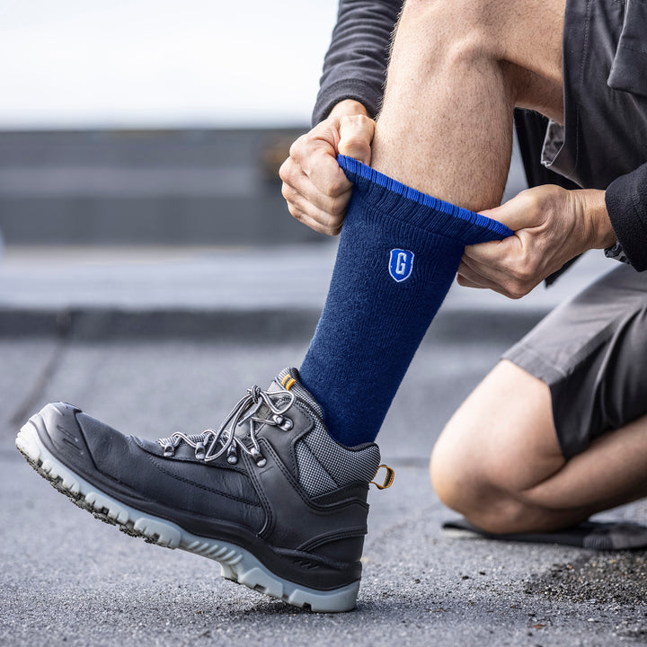 3 Pack Mens Ultra Durable Work Socks: Heavy Duty for Steel Toe Boots