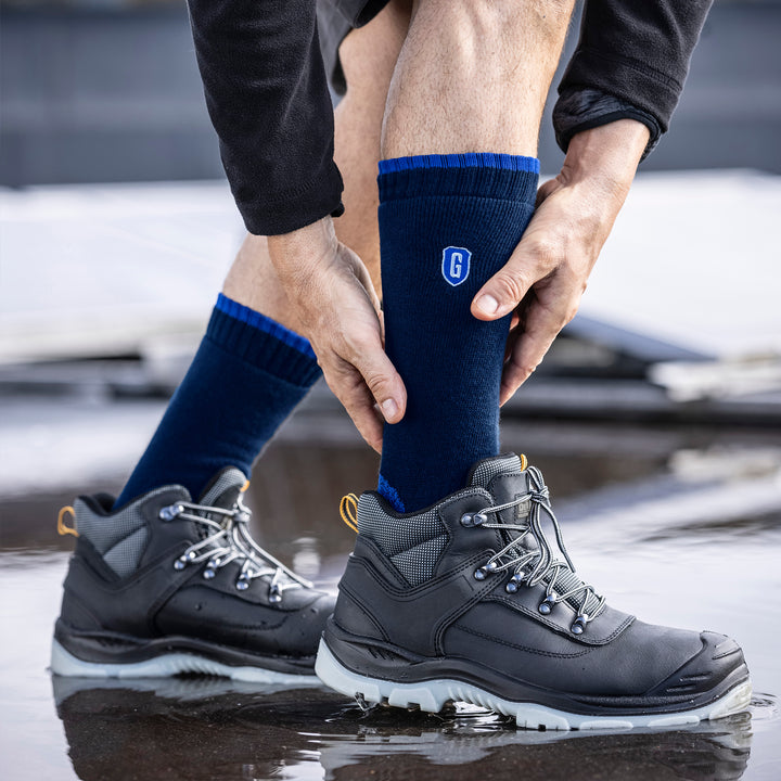 3 Pack Mens Ultra Durable Work Socks: Heavy Duty for Steel Toe Boots