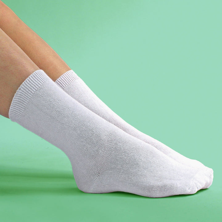12 Pair Plain Kids School Soft Breathable Cotton Rich Socks