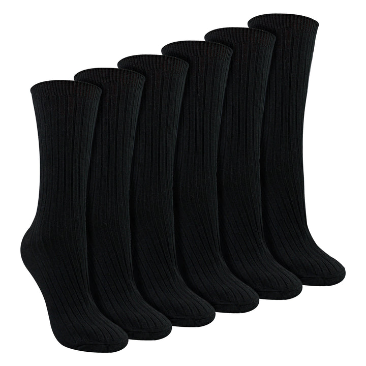Ladies 6 Pack 100% Cotton Breathable Soft Socks