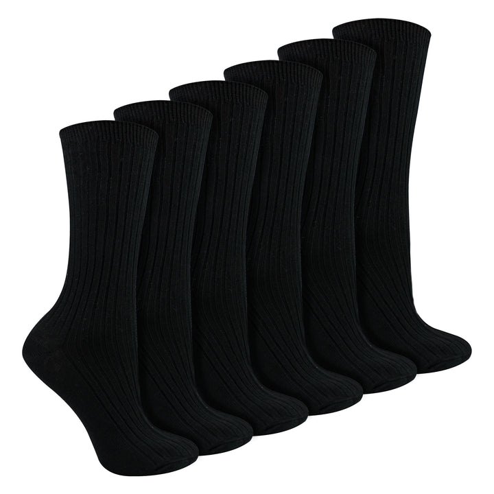 Ladies 6 Pack 100% Cotton Breathable Soft Socks