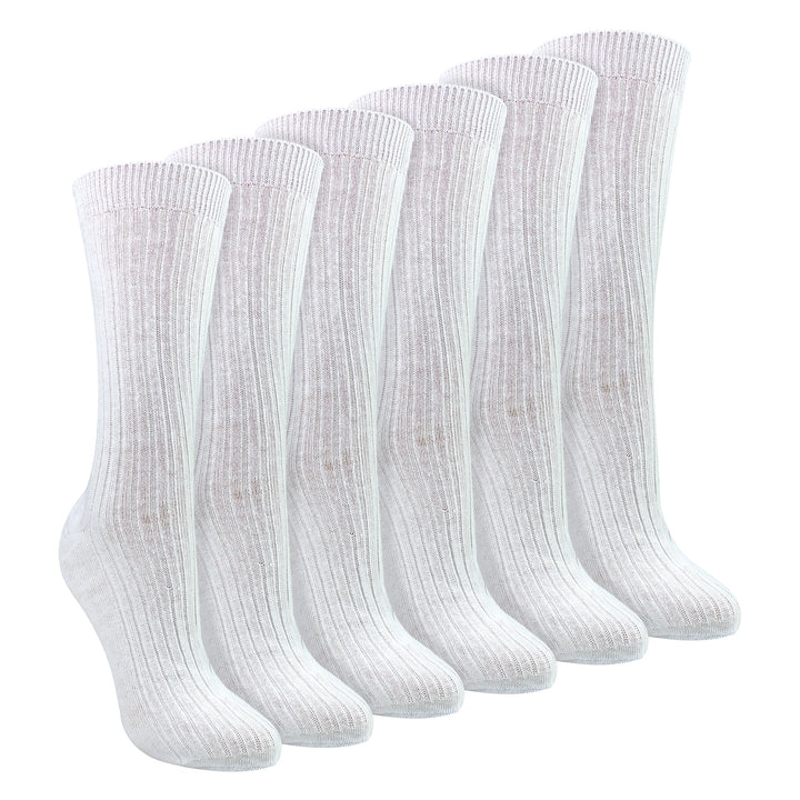 Ladies 6 Pack 100% Cotton Breathable Soft Socks