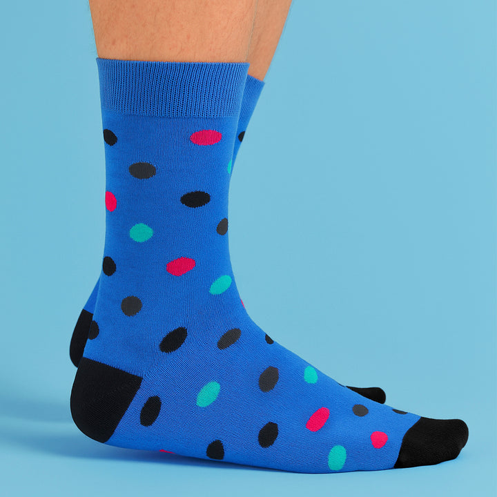 6 Pack Mens Bamboo Design Socks - Soft Breathable Everyday Patterned Fit