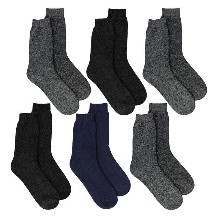 6 Pack Boys Value Boot Socks | Outdoor Warm Hiking Socks
