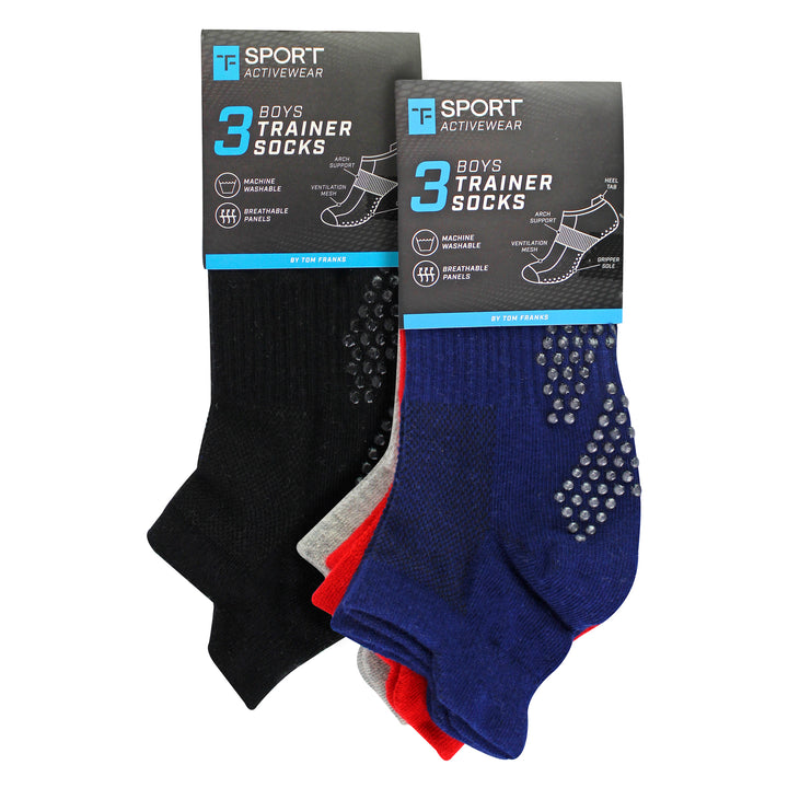 6 Pairs Non Slip Socks For Boys | Gym Yoga Dancing Socks With Grips