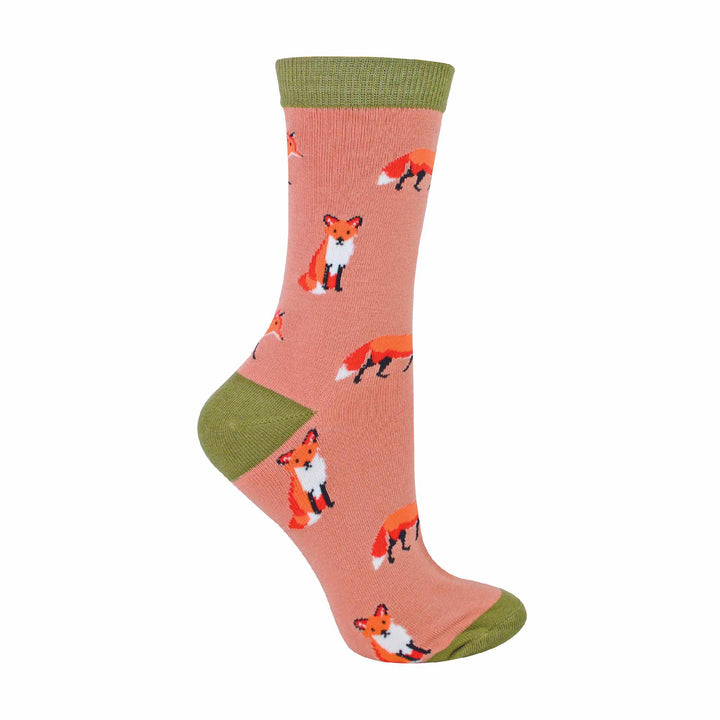 1 Pack Ladies Novelty Fox Bamboo Socks