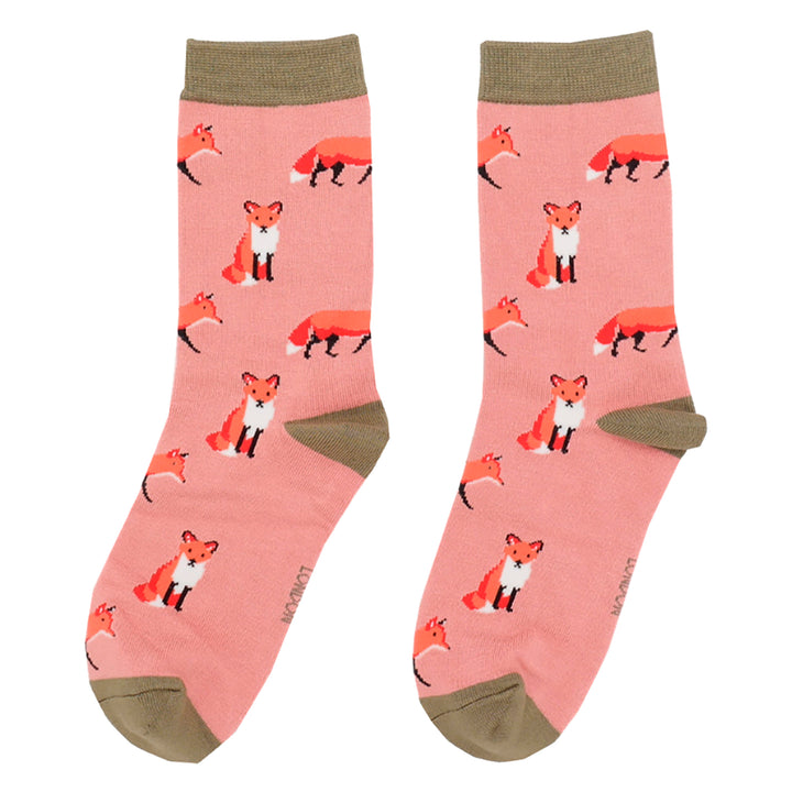 1 Pack Ladies Novelty Fox Bamboo Socks