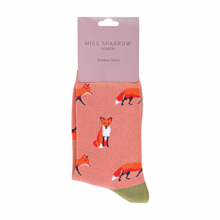 1 Pack Ladies Novelty Fox Bamboo Socks