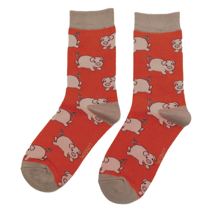 1 Pack Ladies Novelty Piglet Bamboo Socks