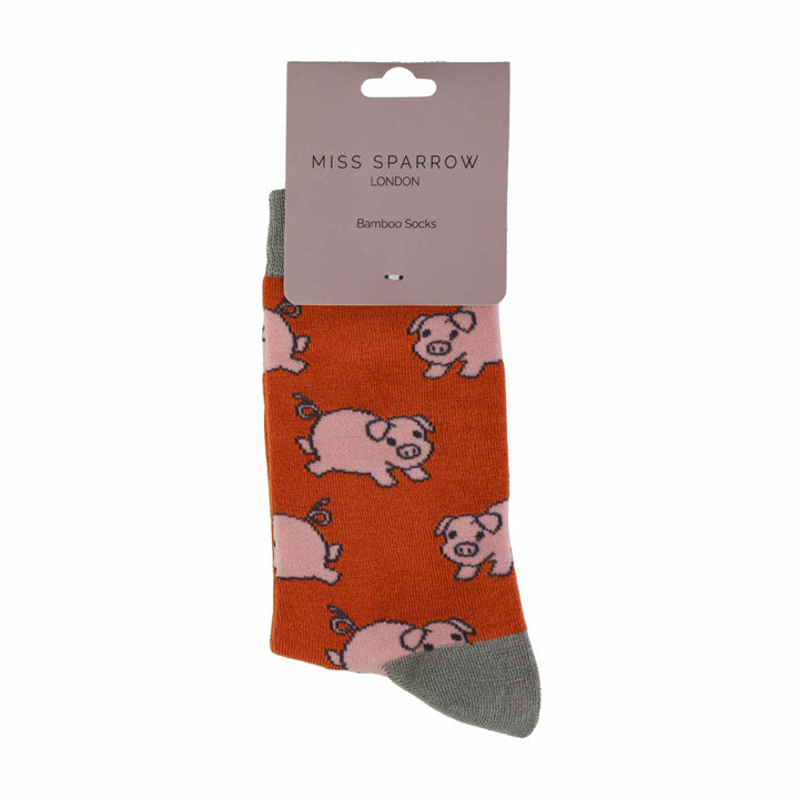 1 Pack Ladies Novelty Piglet Bamboo Socks