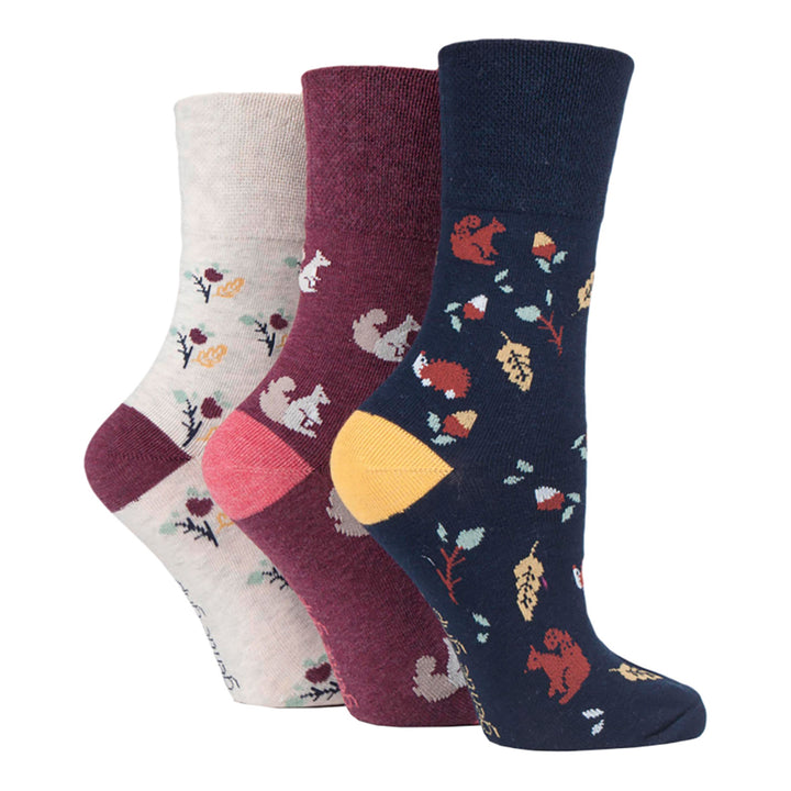 6 Pairs Ladies Non Elastic Patterned Socks