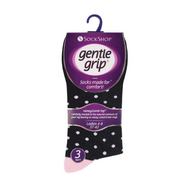 Lot de 6 paires de chaussettes à motifs en coton non élastiques pour femme
