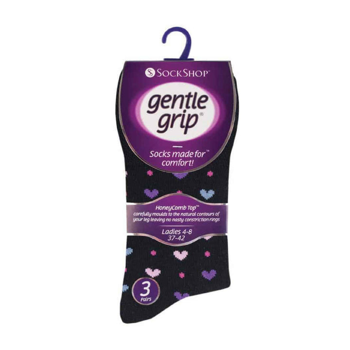 Lot de 6 paires de chaussettes à motifs en coton non élastiques pour femme