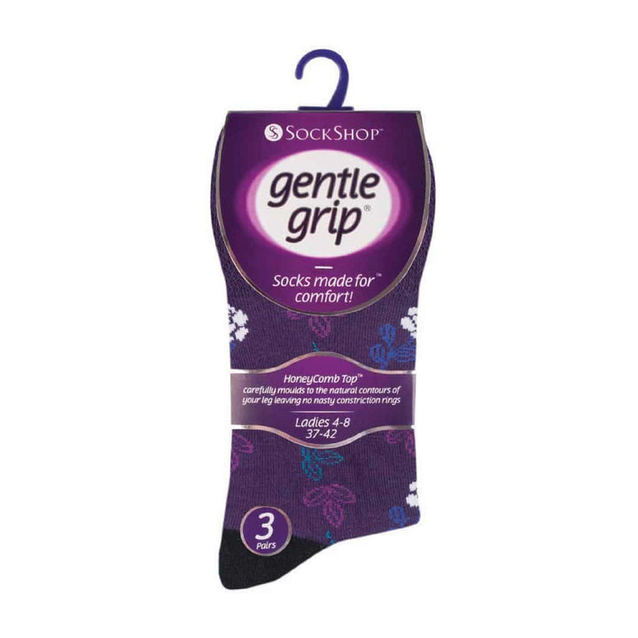 Lot de 6 paires de chaussettes à motifs en coton non élastiques pour femme