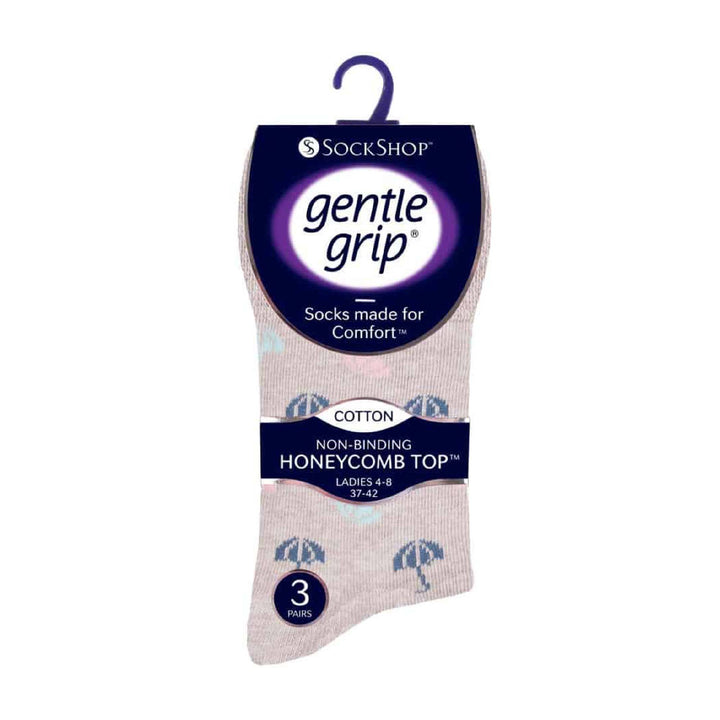 Lot de 6 paires de chaussettes à motifs en coton non élastiques pour femme