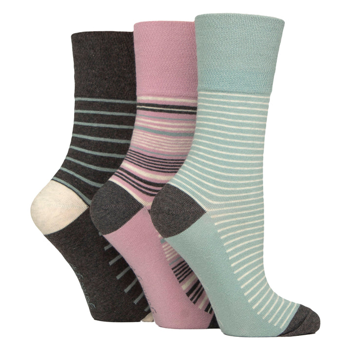 6 Pairs Ladies Cotton Socks | Patterned Soft Non-Binding Everyday Socks
