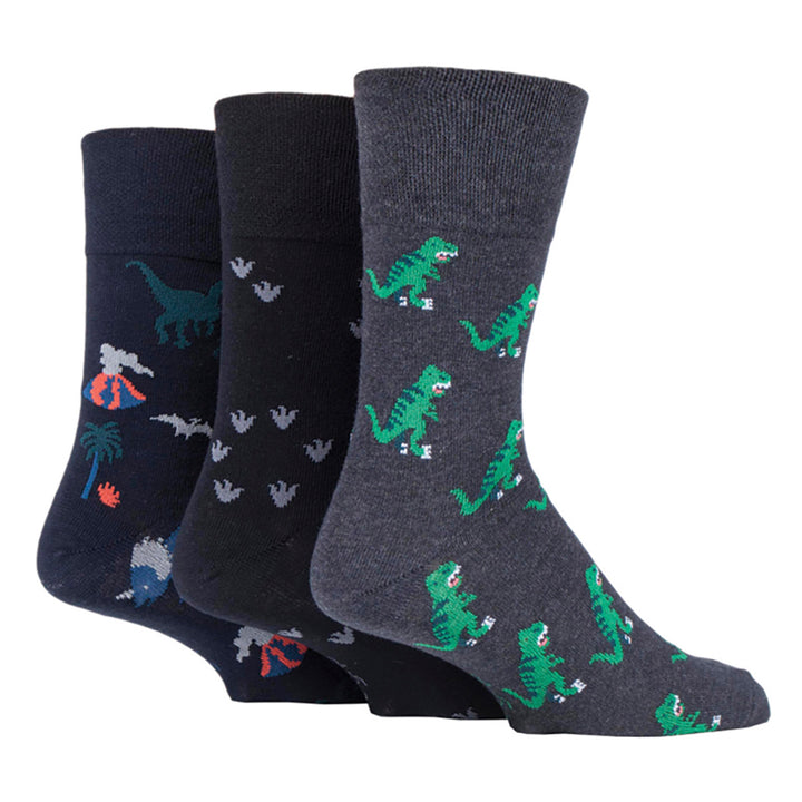 6 Pairs Mens Non Elastic Patterned Socks