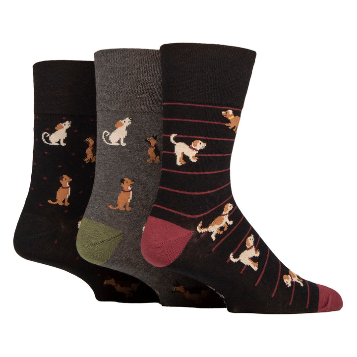 6 Pairs Mens  NON ELASTIC Cotton Rich Novelty Patterned Socks