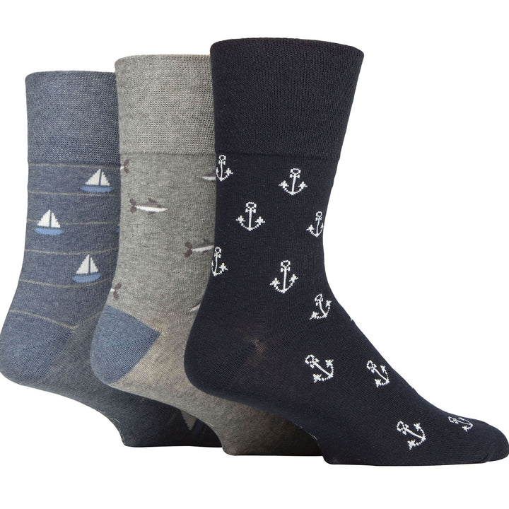Lot de 6 paires de chaussettes amples non élastiques à motifs pour homme
