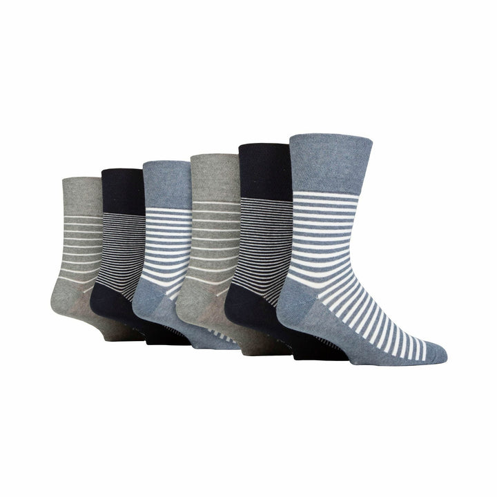 Lot de 6 paires de chaussettes amples non élastiques à motifs pour homme