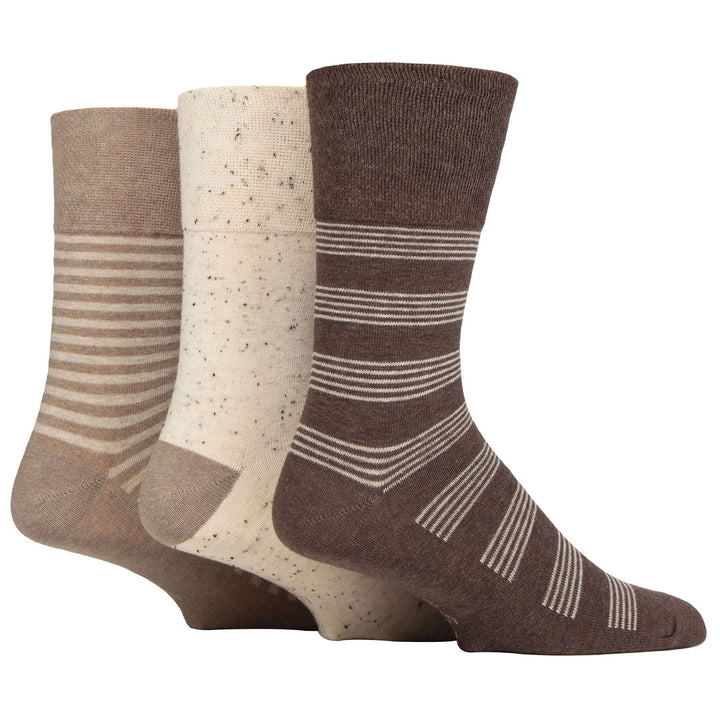 Lot de 6 paires de chaussettes amples non élastiques à motifs pour homme