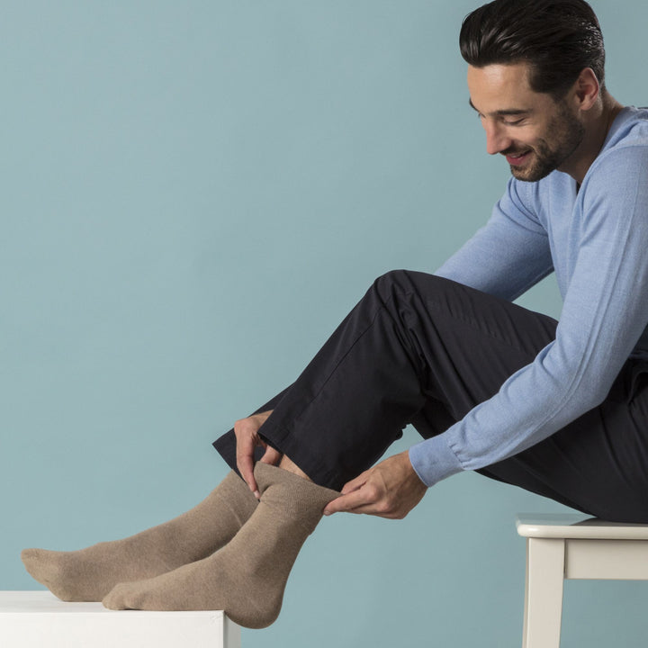 Lot de 6 paires de chaussettes amples non élastiques à motifs pour homme