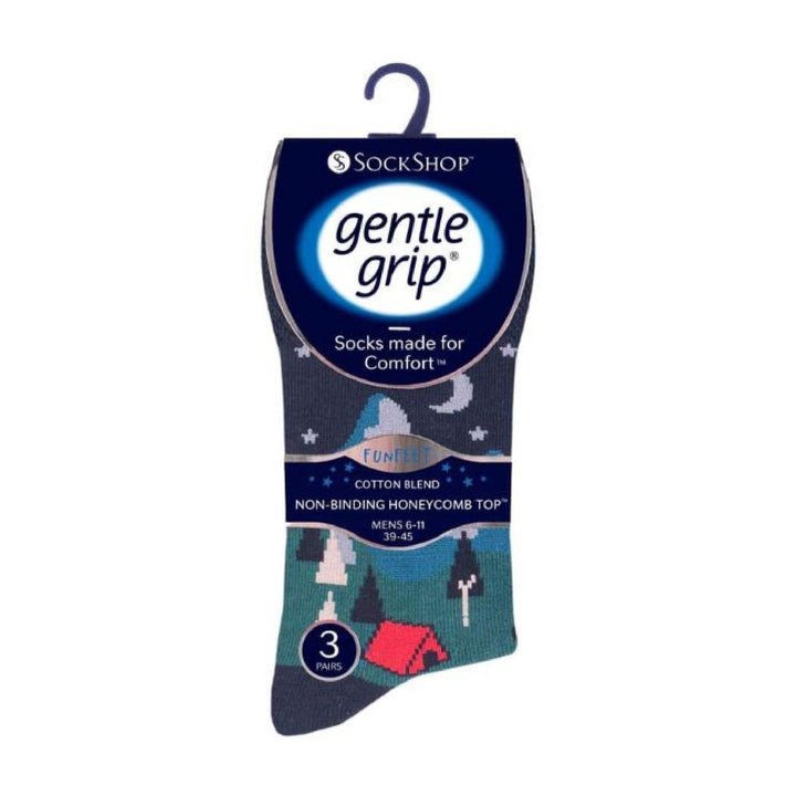 Lot de 6 paires de chaussettes amples non élastiques à motifs pour homme