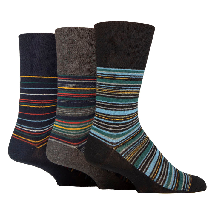 Lot de 6 paires de chaussettes amples non élastiques à motifs pour homme