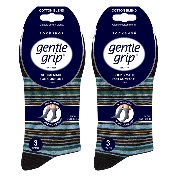 Lot de 6 paires de chaussettes amples non élastiques à motifs pour homme