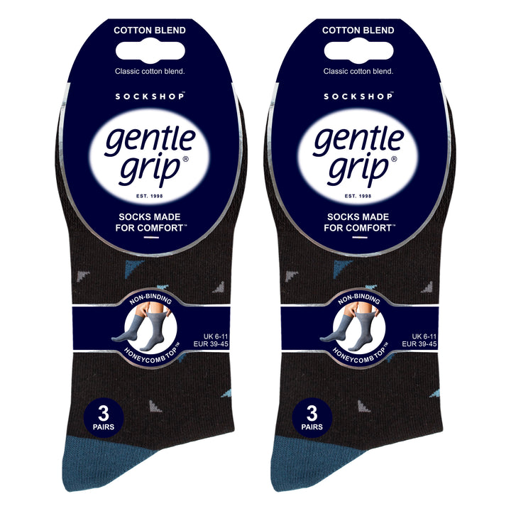 Lot de 6 paires de chaussettes amples non élastiques à motifs pour homme