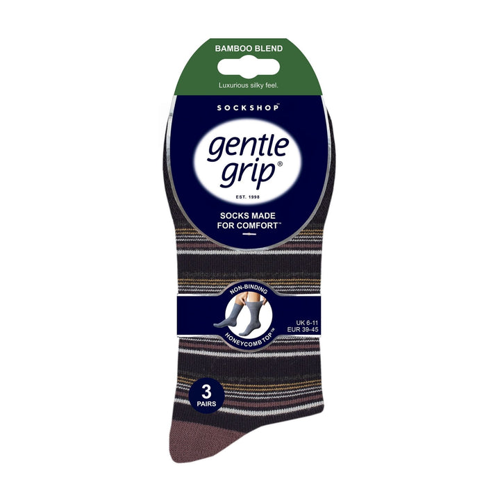 Lot de 6 paires de chaussettes amples en bambou non élastiques pour homme