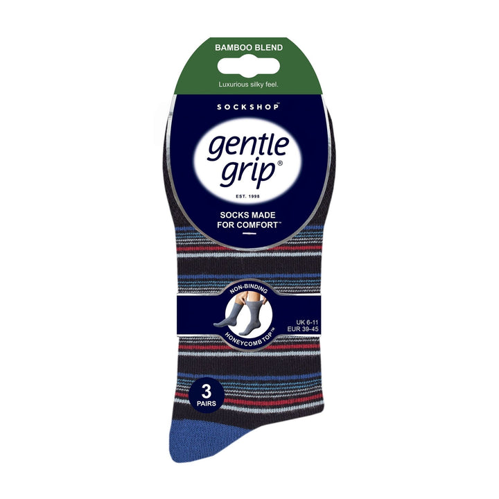 Lot de 6 paires de chaussettes amples en bambou non élastiques pour homme