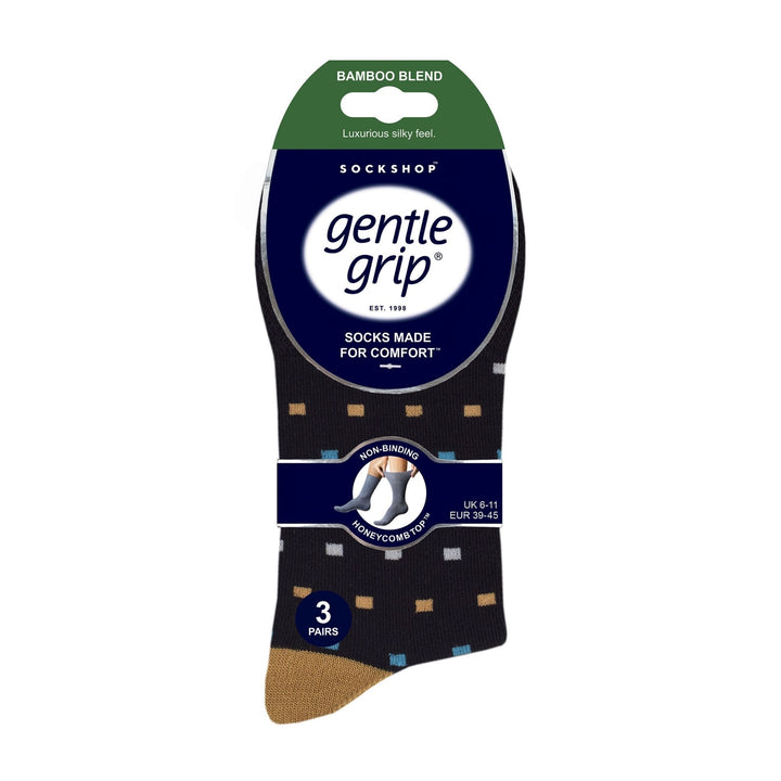 Lot de 6 paires de chaussettes amples en bambou non élastiques pour homme