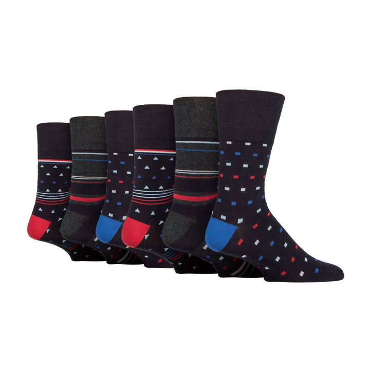 Lot de 6 paires de chaussettes amples en bambou non élastiques pour homme