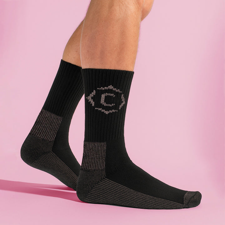 Mens Heavy Duty Durable Cushioned Hiking Socks with Reinforced Heel & Toe