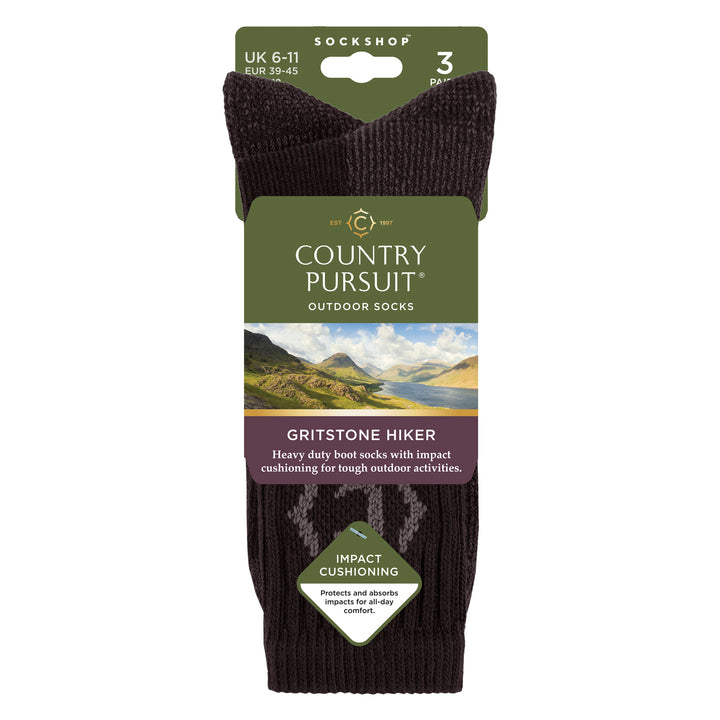 Mens Heavy Duty Durable Cushioned Hiking Socks with Reinforced Heel & Toe